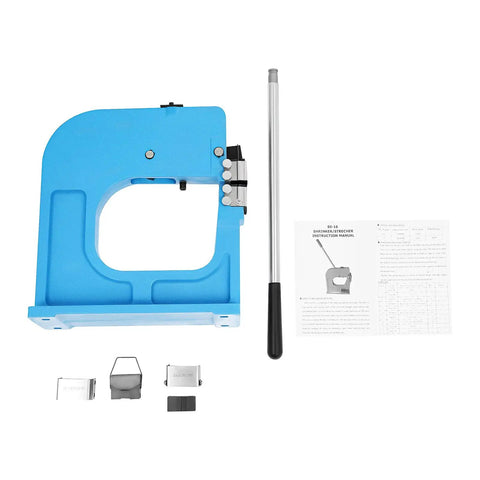 SS-16 Sheet Metal Shrinker Stretcher Manual Tool with accessories and manual, cast iron, 8 inch throat for ductwork, auto body bends