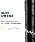 Spiral Wrap Golf Grips 13 Pack A50 Wrap Series Midsize High-Tack Rubber Grips, showing classic wrap texture detail