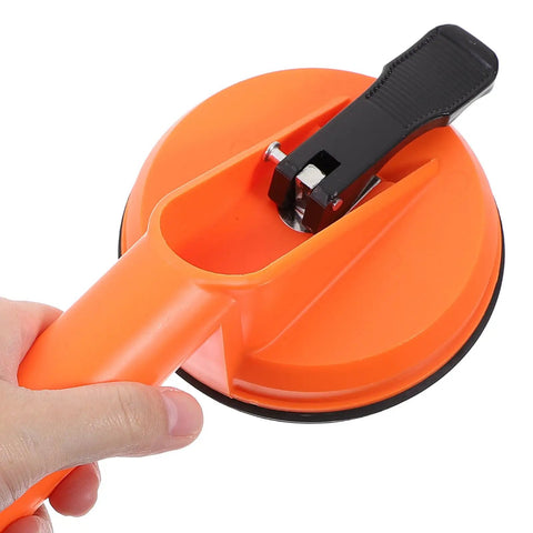 Heavy Duty Glass Suction Cup Tool With Two Big Orange Cups for easy lifting and moving of tiles and furniture using ABS material.