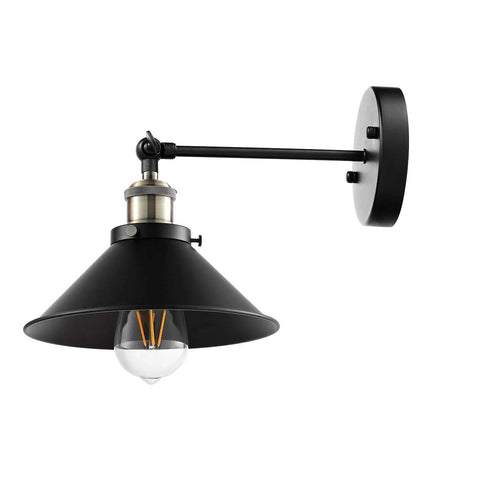 Dope Industrial Vintage Black Wall Sconces Set Of 3 Hardwired With Adjustable Heads For Living Room Bedroom Hallway Indoor Decor Bronze And Black Finish E26 Bulbs Not Included close-up view