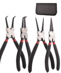 4 Pack Heavy Duty Snap Ring Pliers Set 7 Inch C Clip Pliers Kit With Straight And Bent Jaws For Internal And External Circlips Ring Remover