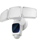 Triple Head Floodlight Cam With Full HD 1080P Live View, 2.4 GHz WiFi, 270 Degree Motion Coverage, 3,500 Lumen LED Spotlight, White