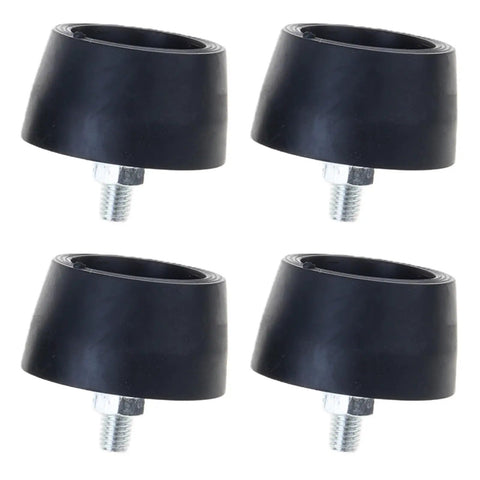 Four 8mm Thread Shock Absorbing Feet For Compressors And Oil Free Machines Nonslip Rubber Pad With Mounting Hardware
