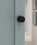 Cove Keyed Entry Door Knob With Lock And SmartKey Security Matte Black Exterior Doorknob For Front Door And Bedroom Durable Lockset