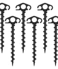Heavy Duty Screw In Tent Stakes 9.4 Inch Ground Anchors 6 Pack for camping beach canopies tarps gazebos and outdoor decor