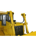 Close-up of Scale 1 To 14 DXR2 Metal RC Hydraulic Bulldozer With Realistic Sound Module showing cabin and hydraulic pistons.