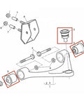 Diagram of Bentley Mulsanne Front Upper Control Arm Bushing Ball Joint Kit Replacement For Better Handling And A Solid Ride Fitment 3Y0407200 3Y0407041A 3Y0407042 3Y0407041B
