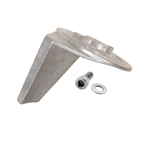 Beefy Zinc Alloy Trim Tab Anode For Mercury Mariner Force Outboard Motors 25HP 30HP 35HP 40HP 45HP 50HP 2 4 Stroke 3.5 Inch Replacement Part 822157T2 822157C2 showing side view
