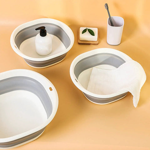 Ultra Handy Foldable Washbasin Set Lightweight Collapsible Basins For Camping And RV Sinks Portable Cleanup Tubs in 3 sizes