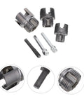Kontonty 3 Pc Pipe Threader Set For Metal And Pvc Pipes Compatible With Electric Drill For Internal External Threading with bits.