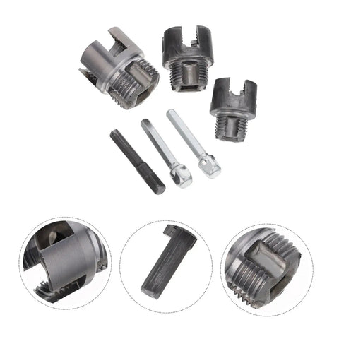 Kontonty 3 Pc Pipe Threader Set For Metal And Pvc Pipes Compatible With Electric Drill For Internal External Threading with bits.