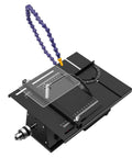 Heavy Duty Gemstone Faceting Machine With 7 Speed Settings For Cutting Grinding Polishing And Engraving Jade Crystal Rock Work Benchtop Stone Carving Tool Kit showing top view with adjustable angle and water cooling system.
