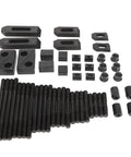 Heavy Duty T Slot Clamp Kit for Milling Machines and Lathes, Built Tough Jigs, with M10 Bolts and Heat Treated Parts