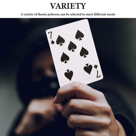 Person holding 2 Sets Sublimation Blank Poker Cards 2.55 By 3.54 Inches White Deck Kit For Heat Transfer Printing