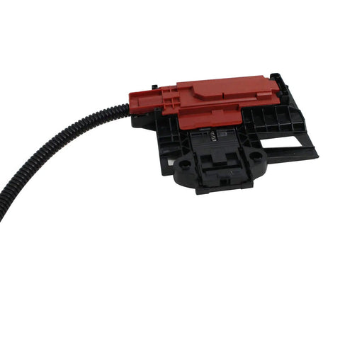 W10404050 Washer Latch Assembly Replacement Fits WTW5640XW3 Washer Easy At Home Install Durable High Quality Part That Extends Your Machine Life No Sweat DIY Fix Reliable Auto Fit black and red plastic lid latch with wire