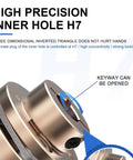 High Precision Inner Hole H7 design of Flexible Aluminum Flange Coupling Diaphragm Universal Joint Motor Shaft Connector.