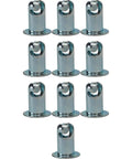Heavy Steel Oval Head Quarter Turn Fastener Set Half Point Five Five Inch Grip Zinc Plated pack of ten fasteners