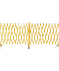 Worksite Tough Heavy Duty Steel Traffic Barricade With Smooth Glide Wheels And No Fuss Scissor Safety Gate for Contractor Jobsite
