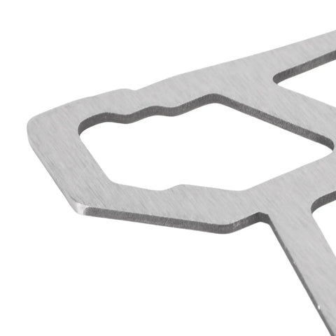 Close-up of stainless steel component for Ultra Lightweight Portable Campfire Tripod For Outdoor Cooking, Detachable And Compact Gear