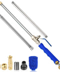 39 Inch High Pressure Power Washer Wand For Garden Hose With Flexible Jet Nozzle, Blue, with 3 Spray Tips and Brass Fittings