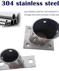 Built Tough Hella Durable Stainless Steel Post Base Anchor Bracket For Fence And Round Pole Support With Quick Bolt Down Mounting For Rugged Outdoor Work Sites, 304 stainless steel design.
