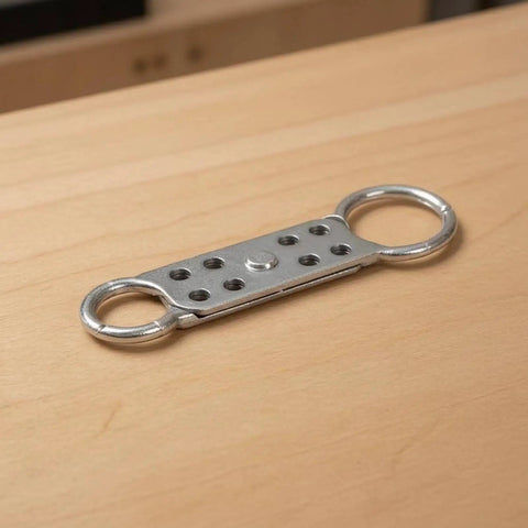 Industrial Aluminum Alloy Lockout Hasp with Rectangular Flat Bar for Equipment Maintenance and Facility Security
