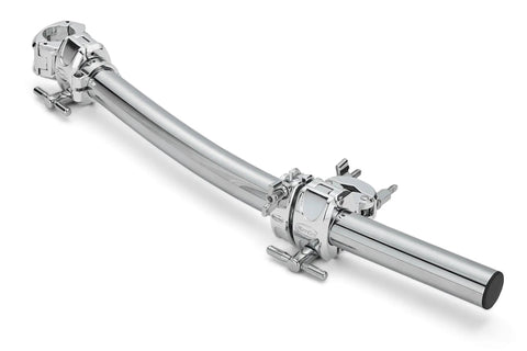 Rock Solid Drum Rack Wing Expansion Bar Adds 24 Inch Curved Space For Quick Cymbal Mounting Features Inline T Clamp Attachment.