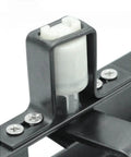 Close-up of Hidden Folding Seat Hinge Kit for Cabinets and Closets, featuring beefy heavy-duty stool bracket hinges and antique style hardware.