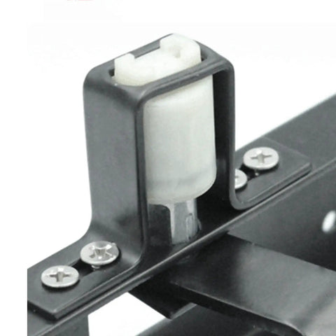 Close-up of Hidden Folding Seat Hinge Kit for Cabinets and Closets, featuring beefy heavy-duty stool bracket hinges and antique style hardware.