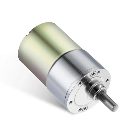 DC 12V 100RPM High Torque Gear Motor Micro Geared Motor With All Metal Gears And Copper Rotor For Diy Maker Projects Eccentric Output Shaft 37mm Gearbox