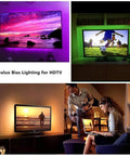 LED TV Backlight Strip For 32 To 70 Inch Screens Easy Install App Controlled Bluetooth Setup Long Length Diy Color Ambience USB Powered