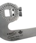 Universal Ebike Torque Arm For Regen Hub Motors Front And Rear 14mm Axles With Solid Machined Hardened 17-4 Stainless Steel Block Grade 12.9 Bolts For Beefy Over 1500 Lbs Clamping 11mm Thick Splined Arm Interface Deep J Curve For Easy Access. silver torque arm v7 for regen with 14mm axle clamp and grade 12.9 bolts