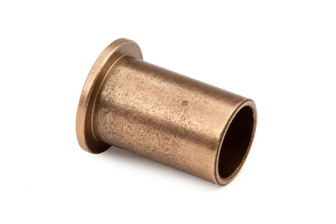 Self Lubricating Bronze Bushing Oil Filled Flanged Bearing 5/8 Inch Inner Diameter 7/8 Inch Outer Diameter 1 Inch Length on white background