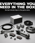 Three Universal Joints Rear Drive Shaft Kit With Ubolts For Easy Replacement On Rear Driveshaft Use On Cars Trucks And SUVs Includes All Hardware And Ready To Install, boxed kit with U-joints and hardware