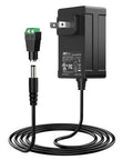 24V LED Power Supply 30W Non Dimmable UL Listed AC to DC Converter for LED Strip Lights with plug and cord, black