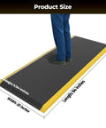 Ergonomic Anti Fatigue Mat For Workshop 84 By 35 Inches Cushioned Memory Foam Floor Mat with person standing on it