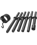 Heavy Duty Pneumatic Air Hammer Rivet Tool Kit With Stainless Steel Drill Bits And Smoothing Chisel For Tough Auto Repairs And Serious Work Jobs That Get Real Done Right, black bits