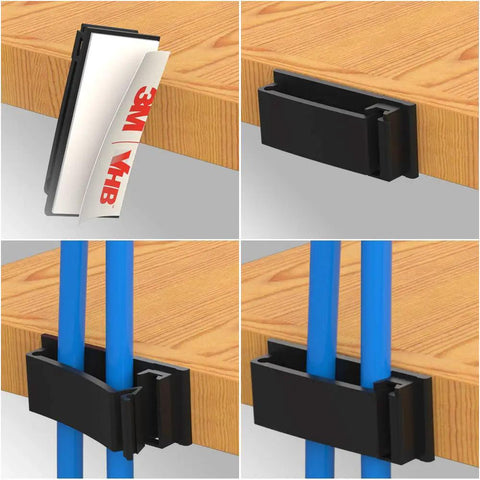 Strong Self Adhesive Cable Clips 20 Pack For Cable Management And Wire Runs Multipurpose Wire Clamps Keep TV And PC Cables Neat And Slick With Sticky Mounts