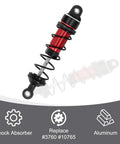 Aluminum RC Shock Absorber Set Front And Rear With Adjustable Springs Red For 1 By 16 Traxxas Mini Maxx 4WD Upgrade Kit Featuring Telescopic Design Smooth Damping And Durable Aluminum For Mini XRT VXL 3S 4 Pack