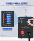 Adjusting power on Plastic Welder Kit With 600 Hot Staples And 5 Level Adjustable 110V Power Hot Stapler Car Bumper Repair Tool