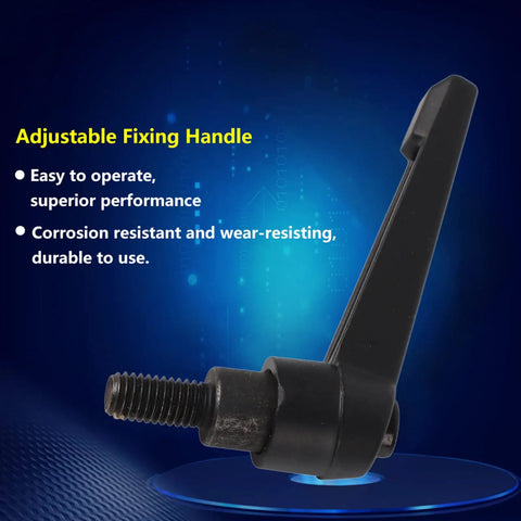 Beefy 4 Piece M8 Clamping Lever Handle Set in Stainless Steel Black Finish Male Thread Adjustable Machine Knobs for Precise Positioning and Quick Tuning in 16mm black clamping lever with male thread