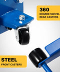 Heavy Duty 3 Ton Floor Jack With Steel Hydraulic System, Dual Piston Quick Lift Pump For SUVs And Trucks, 6000 Lb Capacity, swivel and front casters
