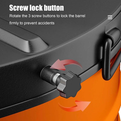 Heavy Duty Pneumatic Grease Pump With Tough As Nails 80 To 1 Pressure Ratio integrated screw lock button for secure operation.