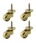 4 Pack Heavy Duty Brass Stem Casters With 360 Degree Rotation For Trunk Box Furniture Cabinets Sofa Trolley And Bed Ultra Durable