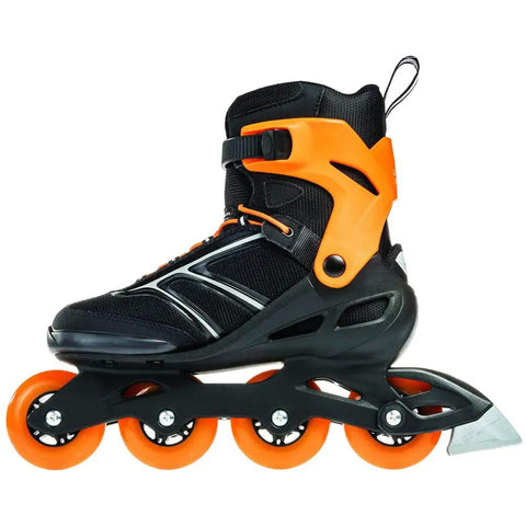 Zetrablade Inline Skates For Men Rental Grade Black And Orange with Easy Fit, Secure Closure, and High Cuff Support