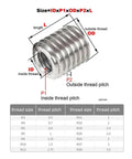 Beefed Up Heavy Duty Self Tapping Threaded Inserts Kit 30 Pcs M2 304 Stainless Steel Thread Repair Sleeve reducer size chart