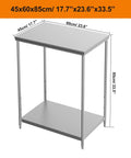 Beast Of A Heavy Duty Stainless Steel Kitchen Prep Table With Adjustable Undershelf, Built For Serious Commercial Use, side view