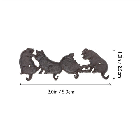 Heavy Duty Cast Iron Wall Mounted Coat Rack For Home Entryway Upgrade Featuring Knockout Build And Modern Vibes To Hang Up Your Gear Without Breaking A Sweat, featuring playful dog design, 2.0in x 1.0in.