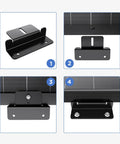 Z Shaped Solar Panel Mounting Brackets Set For RVs Trailers Boats And Yachts Lightweight Aluminum Corrosion Free Mounts in black