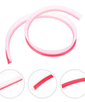 Smooth Sailing Peel And Stick Shower Door Sealing Strip Tpe Adhesive Caulk Tape for bathroom use, flexible red and clear design.